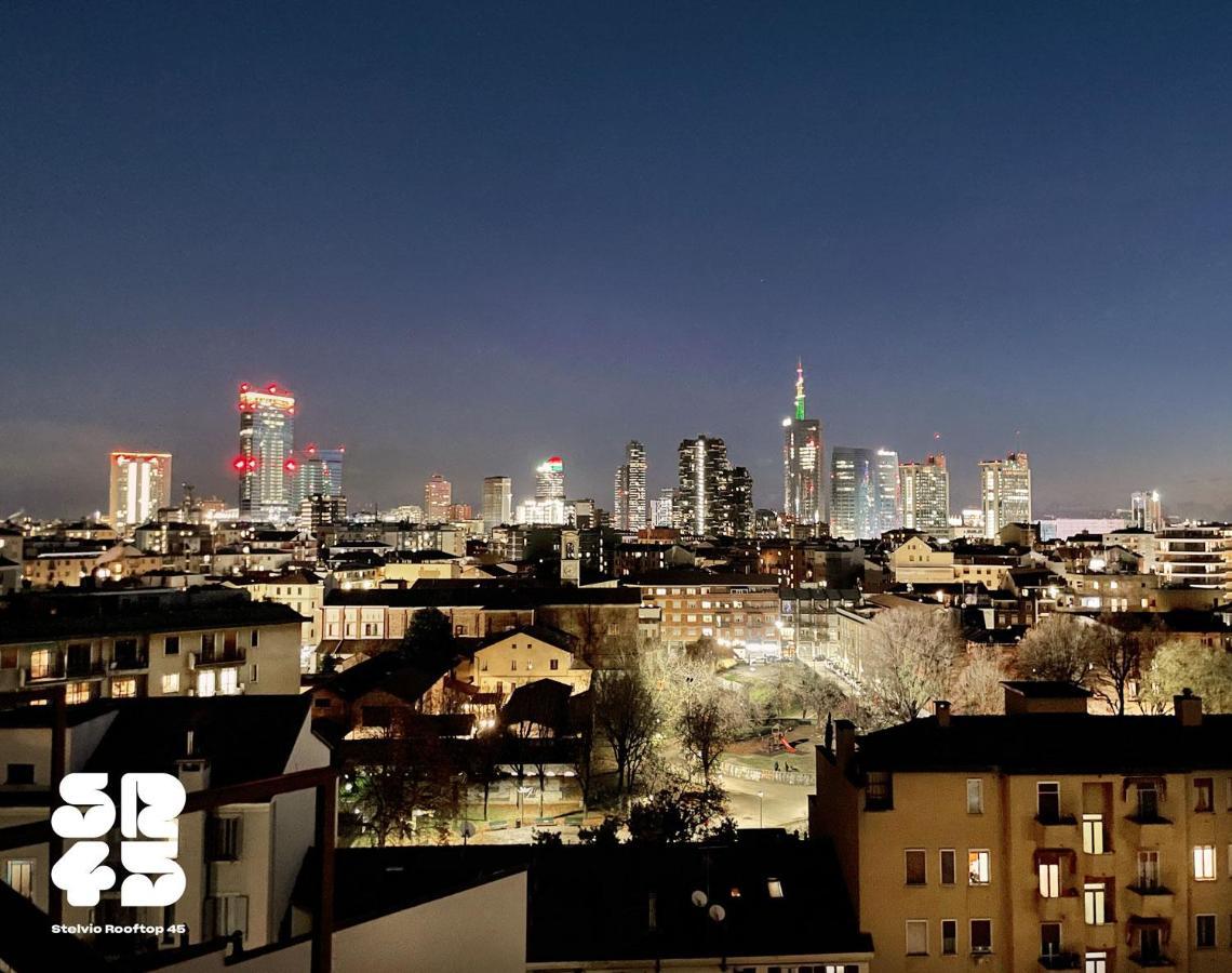 Stelvio Rooftop - Penthouse Skyline With Terrace And Jacuzzi Milano Exterior foto